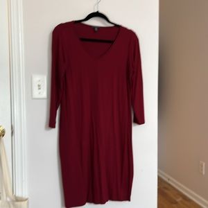 Eileen Fisher jersey v-neck dress